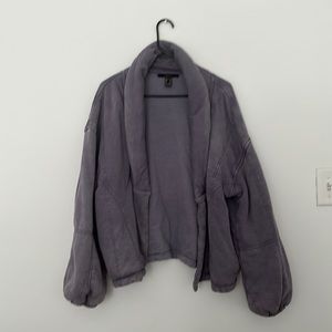 Purple cardigan